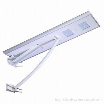 High-effect Solar LED Streetlight, All-in-one, 25W Power, -30 to 70°C Working Temperature